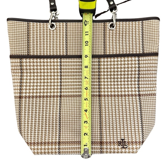 Ralph Lauren Houndstooth Tote Purse Bag - Picture 5 of 6